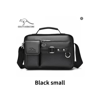 Sac en cuir marron grande capacité pour homme élégant