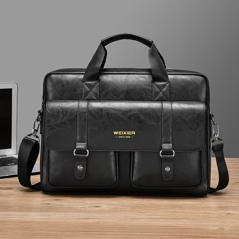 Sac en cuir luxe multifonction pour homme – grande capacité et élégance