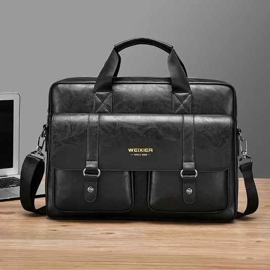 Sac en cuir luxe multifonction pour homme – grande capacité et élégance