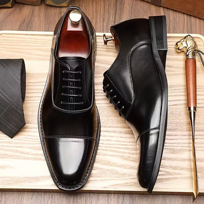 Chaussures en cuir marron élégantes pour homme