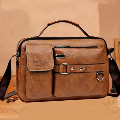 Sac en cuir luxe multifonction pour homme – grande capacité et élégance