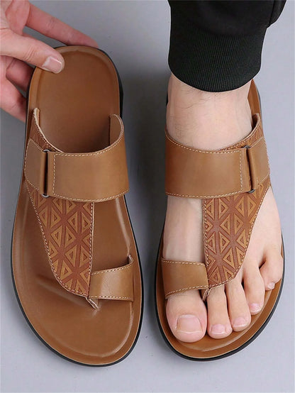 Sandales d’été pour homme 2024, chaussures de plage pour l’extérieur, à la fois tendance et décontractées, avec semelle souple et antidérapante